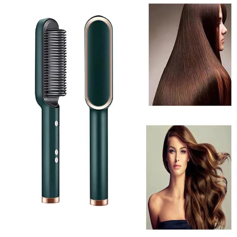 Escova Alisadora Anion Hair Pro 5 em 1 , Secador, Chapinha e Modelador, Hidrata, anti frizz Bivolt