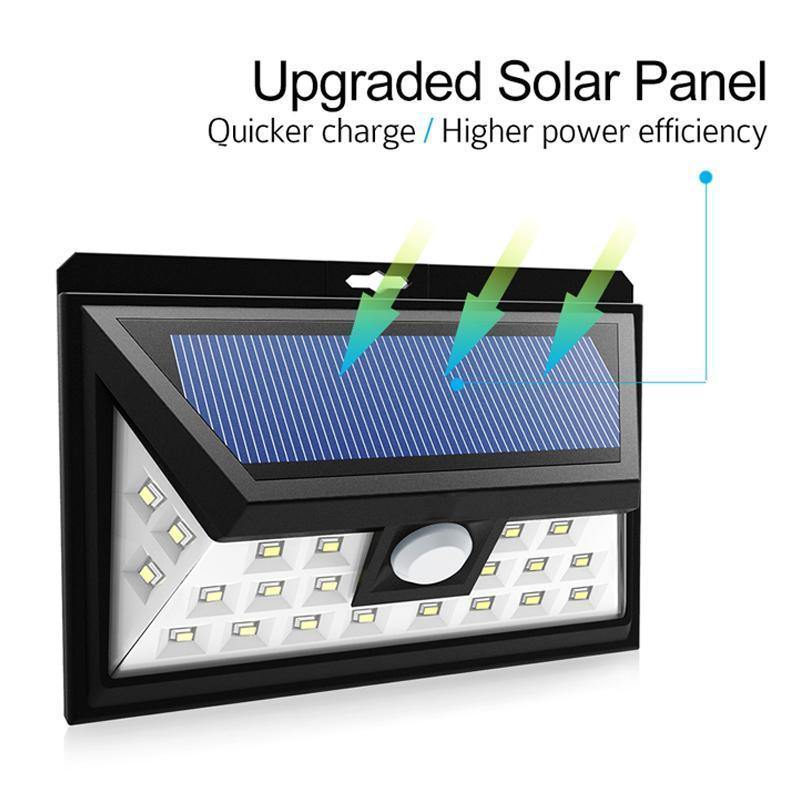 Luz de Segurança (Ampla) com Sensor de Movimento e Painel Solar- Desfrute de Uma Iluminação mais Ampla!